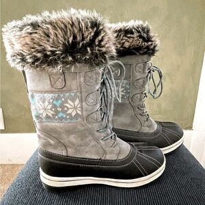 Northside Size 8 NBW Gray and Black Winter Boots